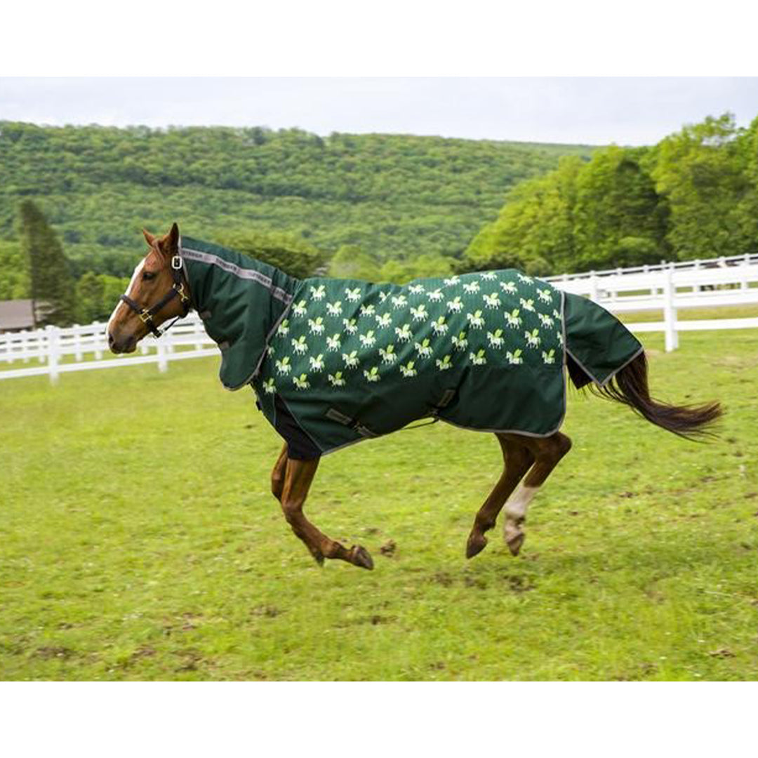Tuffrider 1200D Ripstop 220 Gms Polyfill Horse Print Combo Neck Two Tone Pony Turnout Blanket - Breeches.com