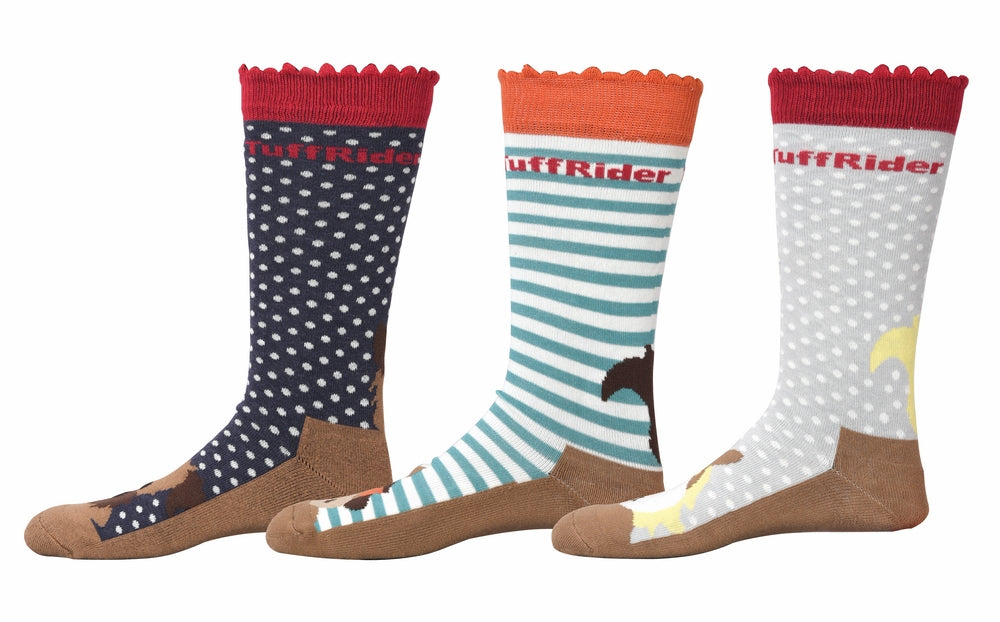 TuffRider Aron Kids Socks - 3 Pack - Breeches.com