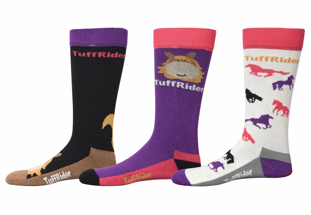 TuffRider Asher Kids Socks - 3 Pack - Breeches.com
