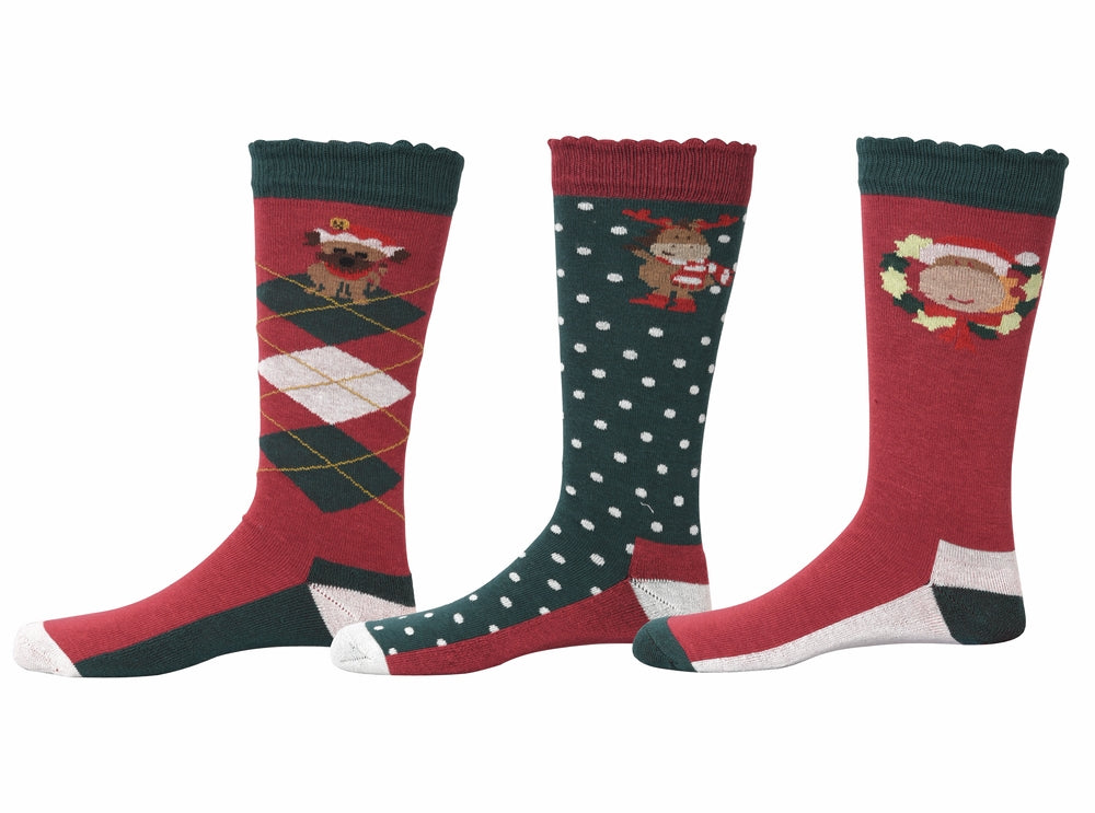 TuffRider Holly Kids Socks - 3 Pack - Breeches.com