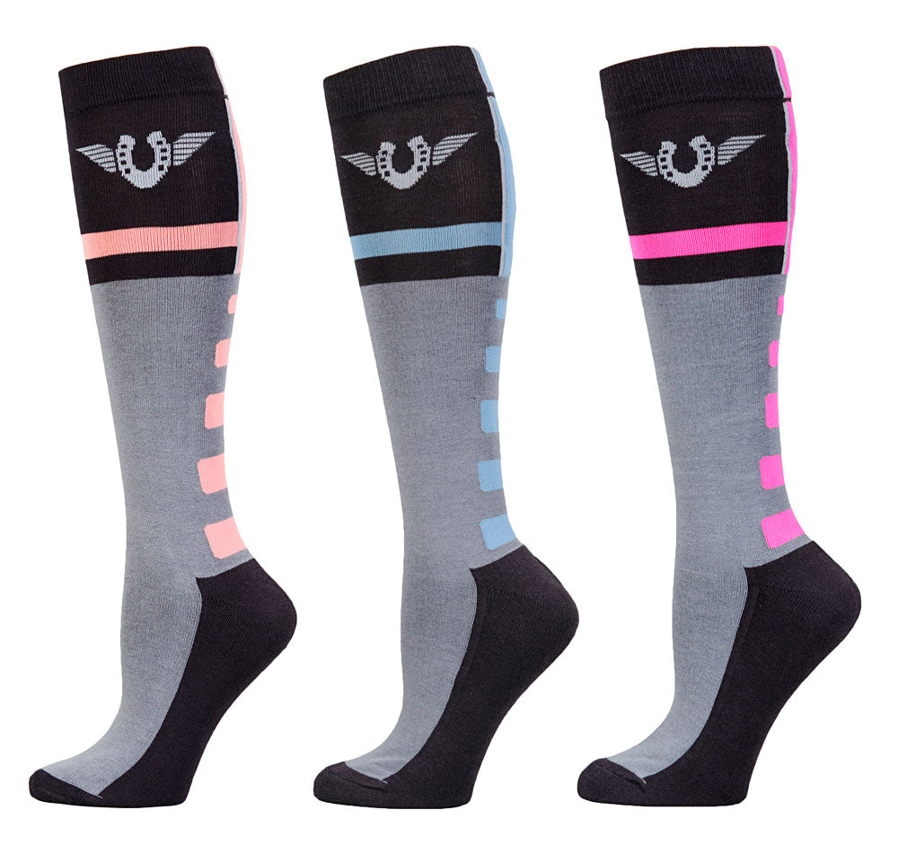 TuffRider Ladies Impulsion Knee Hi Socks - 3 Pack - Breeches.com