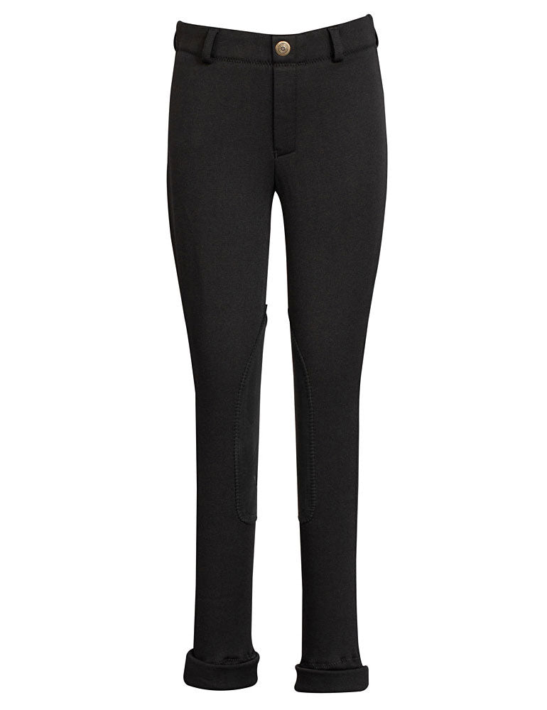 TuffRider Children's Unicorn Unifleece Pull-On Stretch Fleece Knee Patch Winter Jodhpurs - Breeches.com