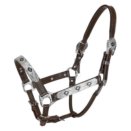 TuffRider Western Show Halter With Silver - Breeches.com