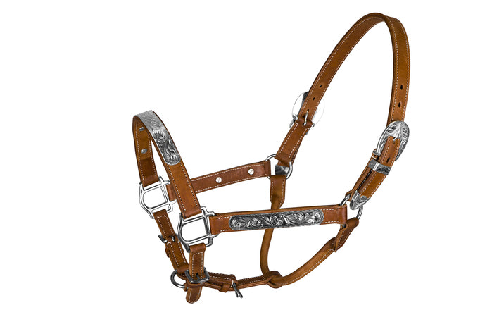 TuffRider Western Deluxe Show Halter With Silver Bar - Breeches.com