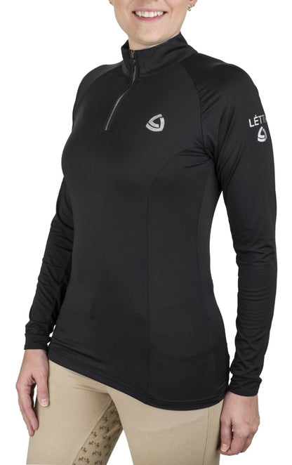 Lettia Women Quarter-Zip Neck UPF 50+ Sun Shirt - Breeches.com