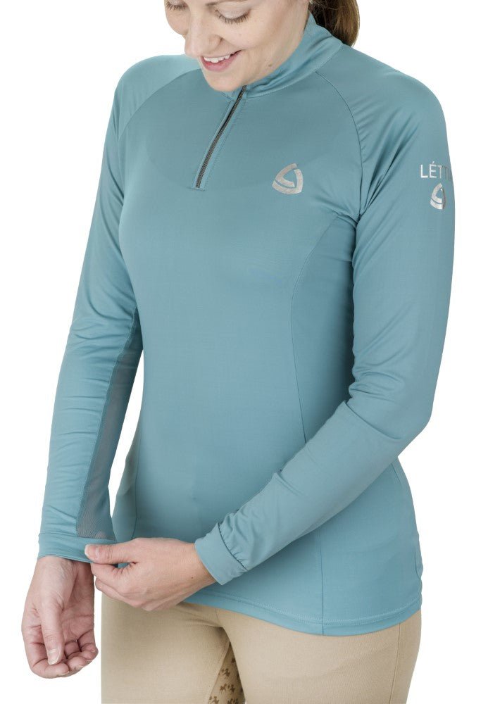 Lettia Women Quarter-Zip Neck UPF 50+ Sun Shirt - Breeches.com