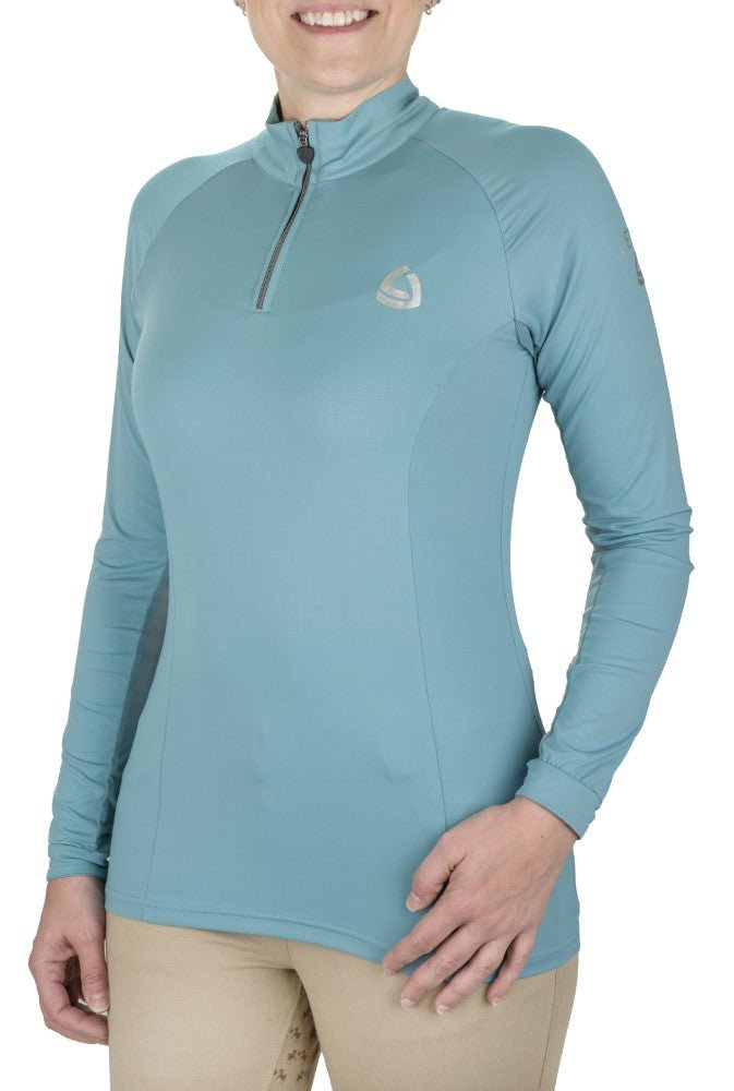 Lettia Women Quarter-Zip Neck UPF 50+ Sun Shirt - Breeches.com