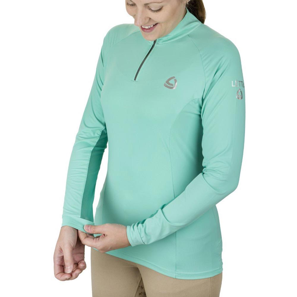 Lettia Women Quarter-Zip Neck UPF 50+ Sun Shirt - Breeches.com