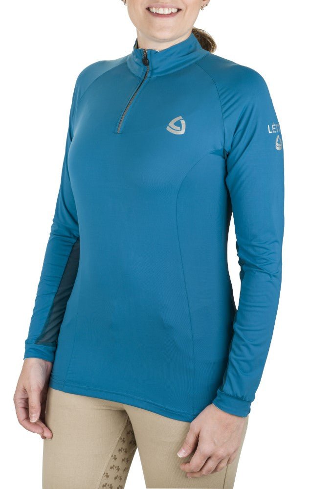 Lettia Women Quarter-Zip Neck UPF 50+ Sun Shirt - Breeches.com