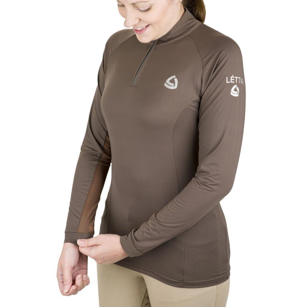 Lettia Women Quarter-Zip Neck UPF 50+ Sun Shirt - Breeches.com