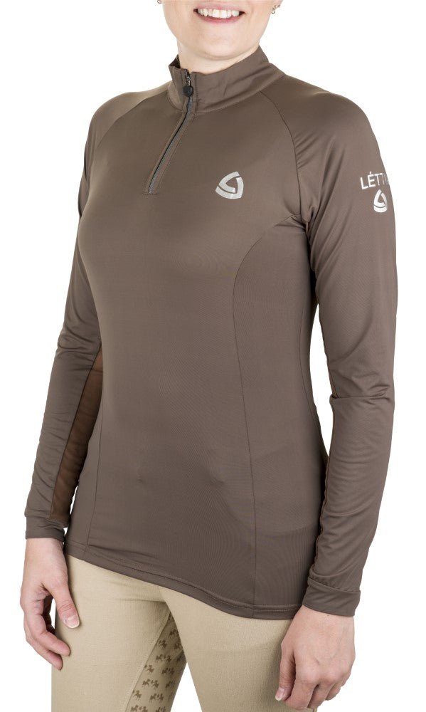 Lettia Women Quarter-Zip Neck UPF 50+ Sun Shirt - Breeches.com