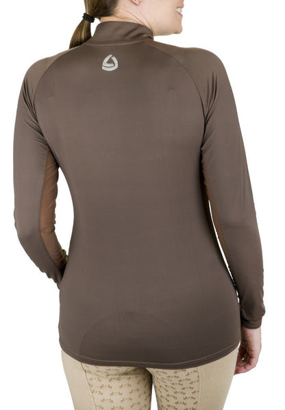 Lettia Women Quarter-Zip Neck UPF 50+ Sun Shirt - Breeches.com