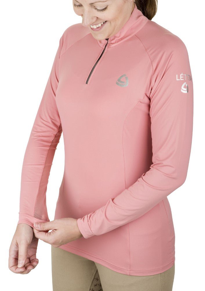 Lettia Women Quarter-Zip Neck UPF 50+ Sun Shirt - Breeches.com