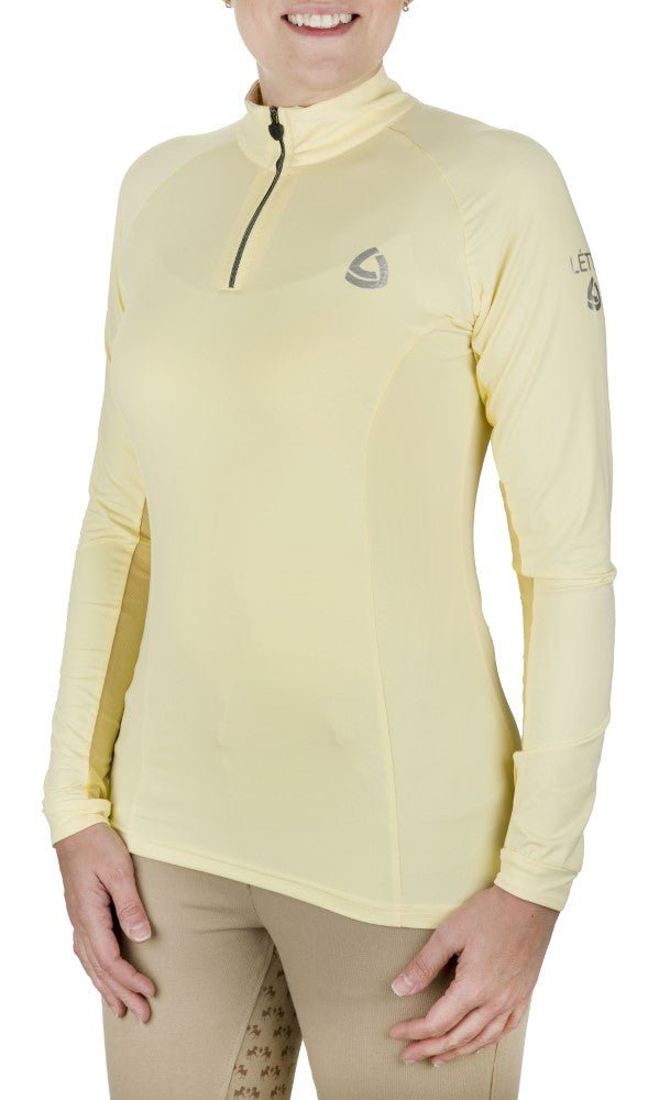 Lettia Women Quarter-Zip Neck UPF 50+ Sun Shirt - Breeches.com