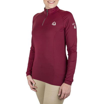 Lettia Women Quarter-Zip Neck UPF 50+ Sun Shirt - Breeches.com