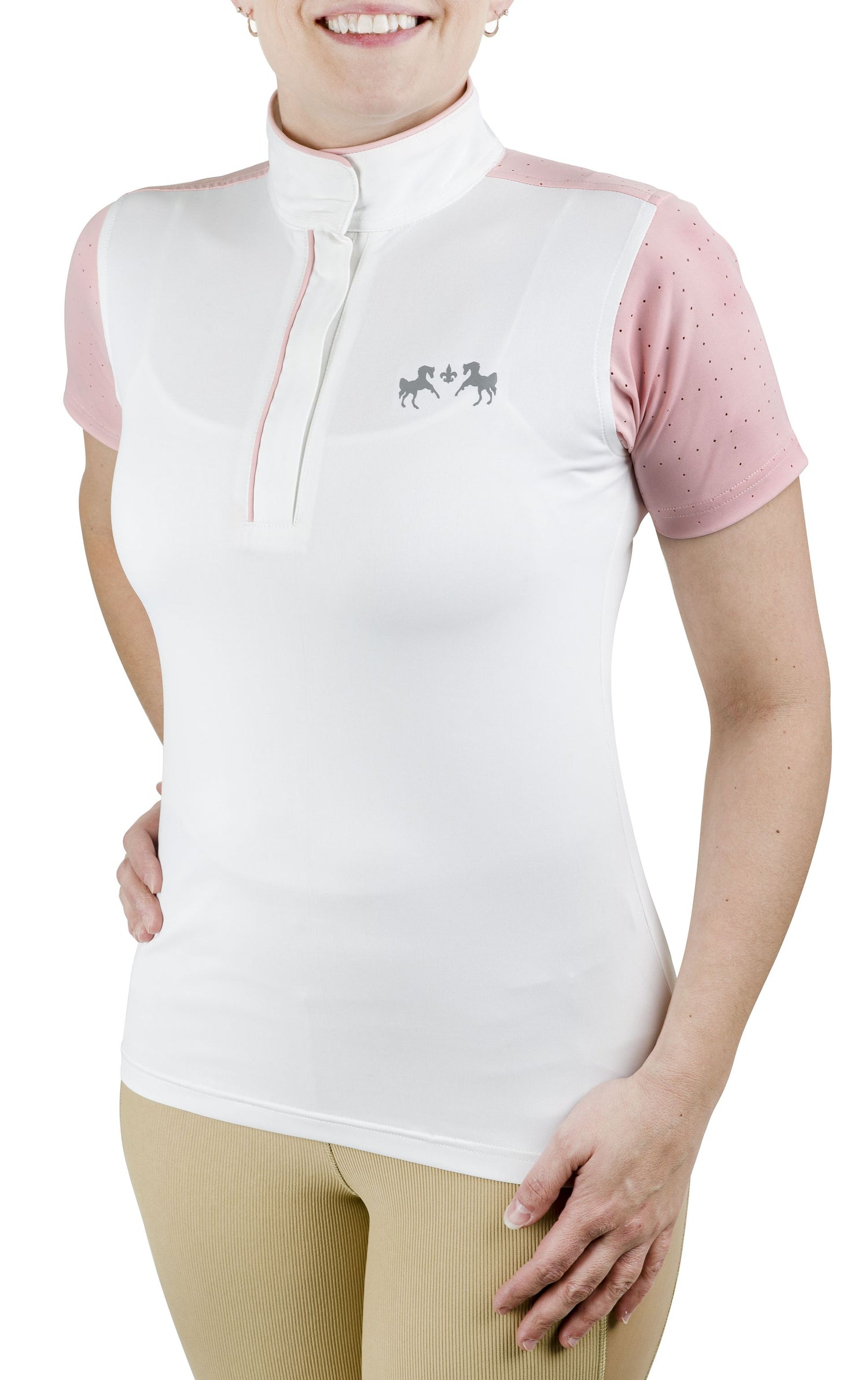 Equine Couture Ladies Magda Equicool Short Sleeve Show Shirt - Breeches.com