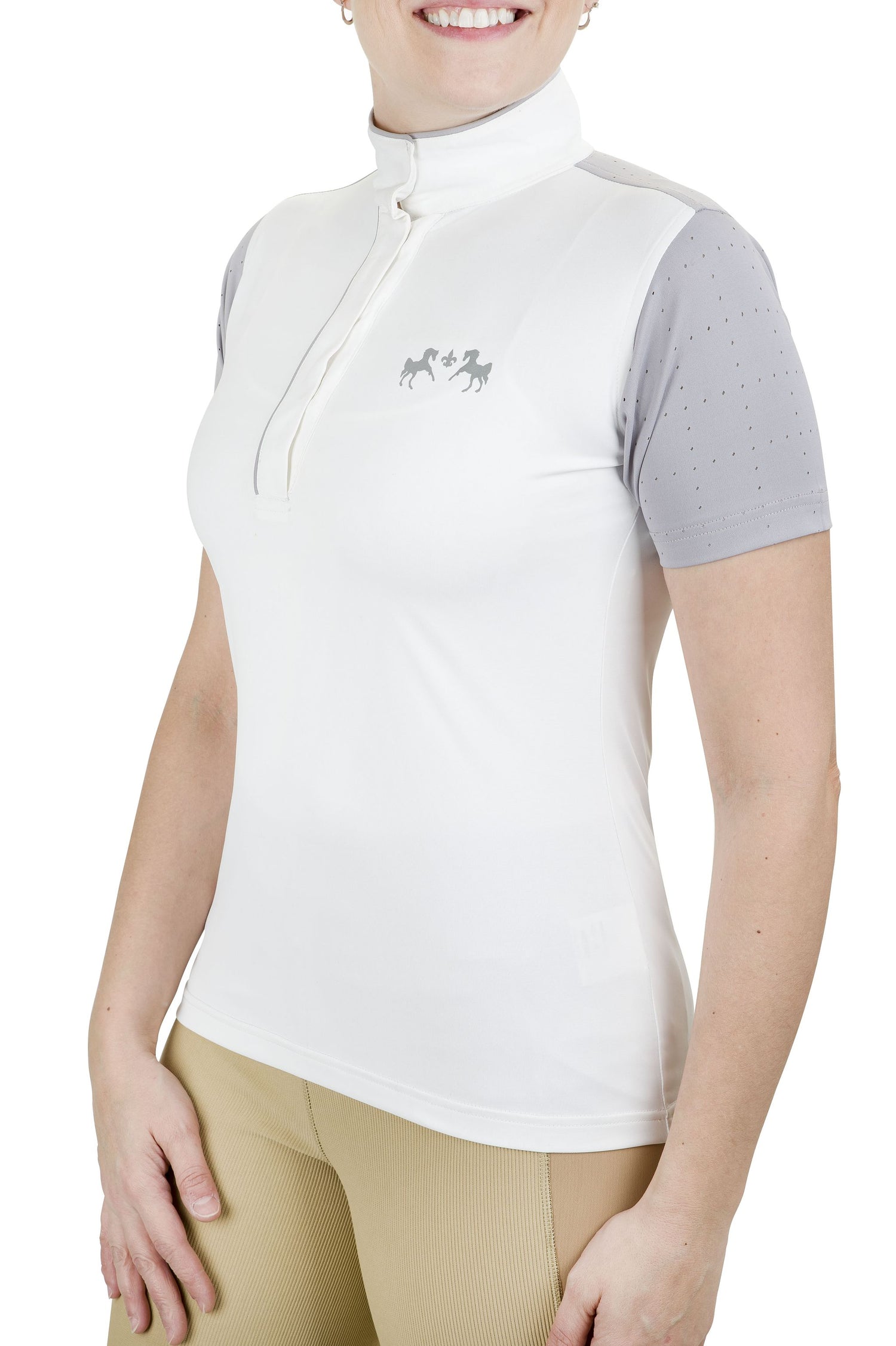 Equine Couture Ladies Magda Equicool Short Sleeve Show Shirt - Breeches.com