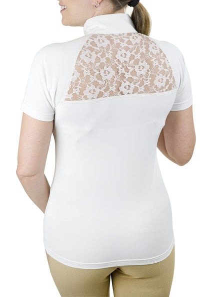 Equine Couture Ladies Magda Lace Equicool Short Sleeve Show Shirt - Breeches.com