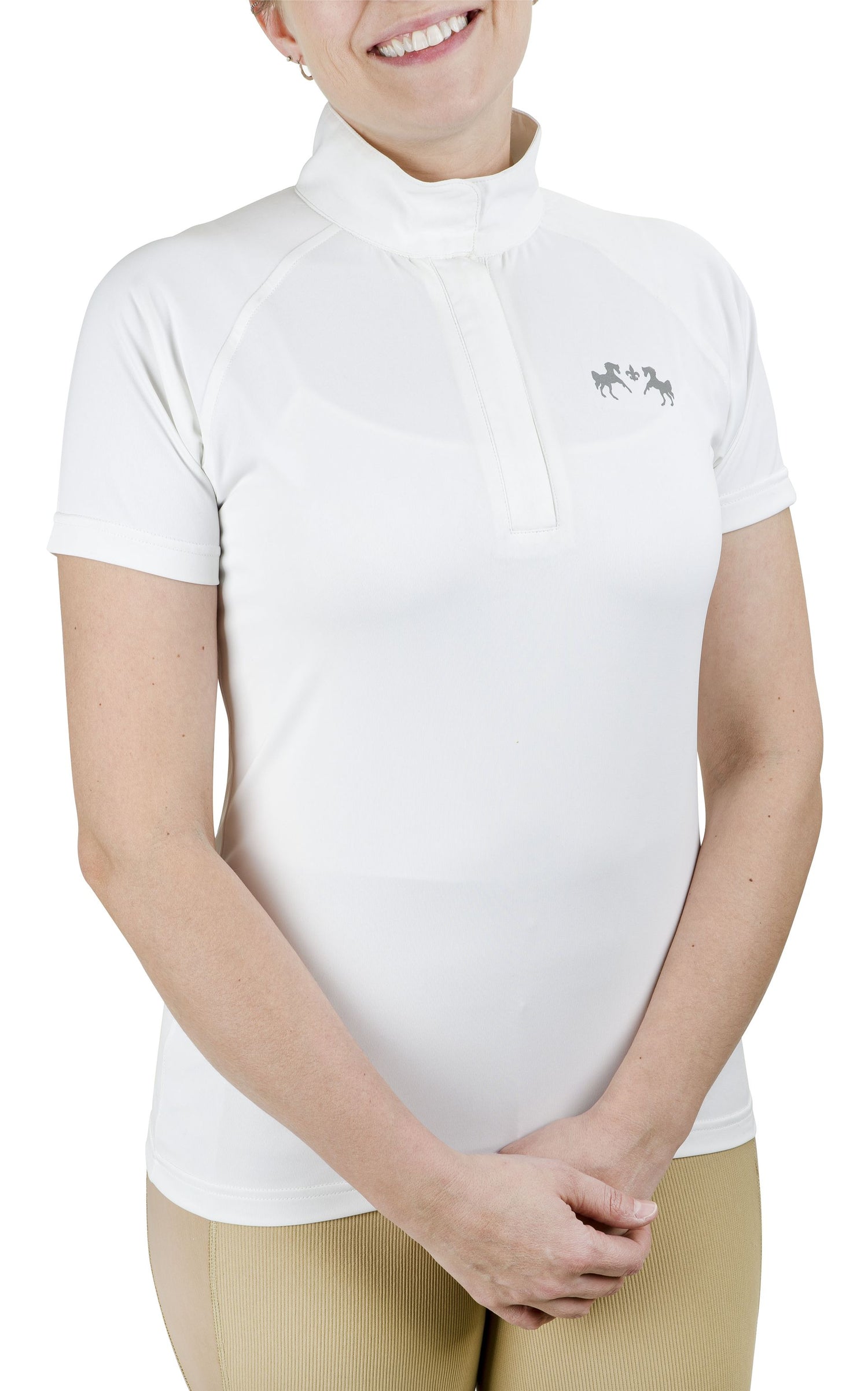 Equine Couture Ladies Magda Lace Equicool Short Sleeve Show Shirt - Breeches.com