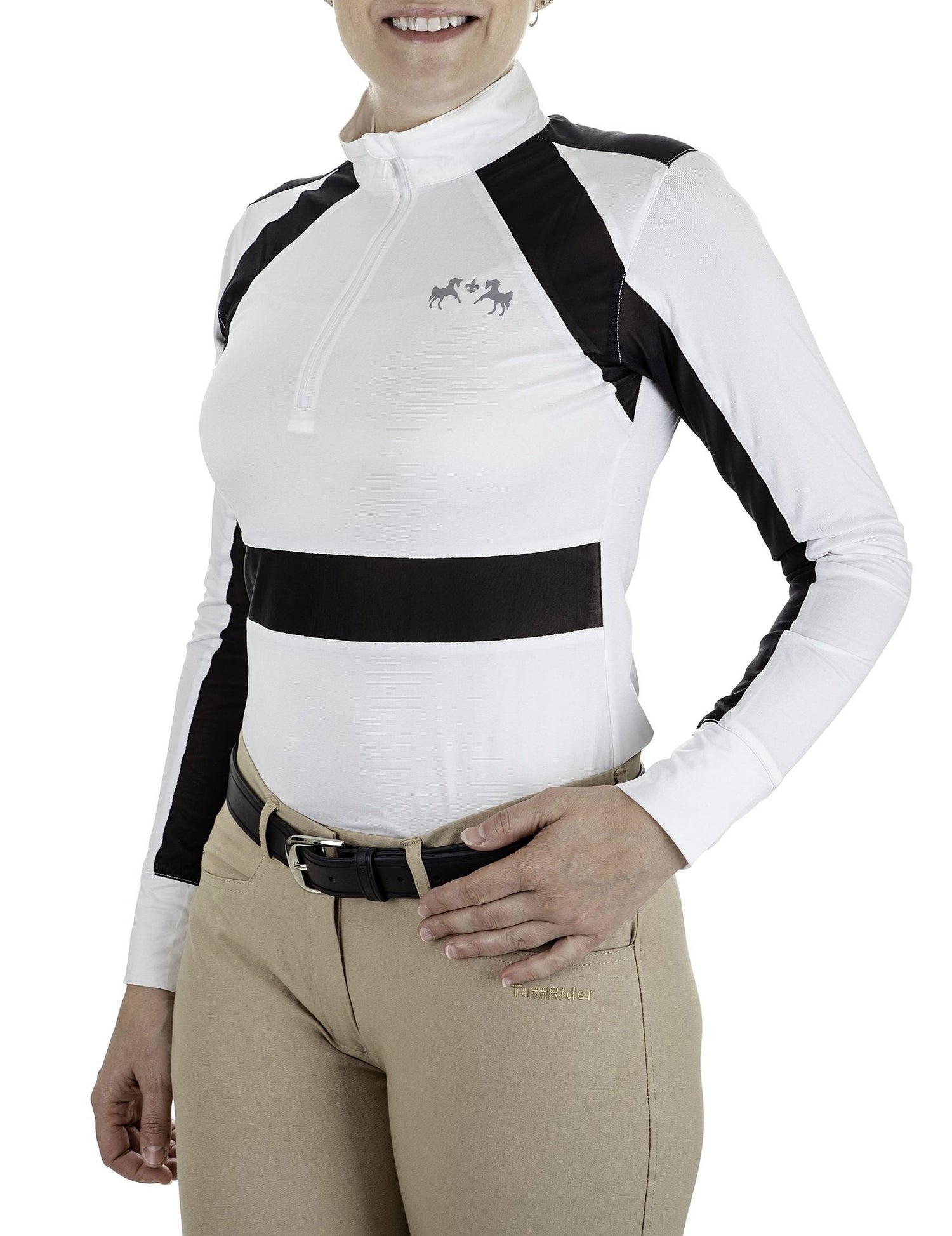 Equine Couture Ladies Nicolette Equicool Long Sleeve Show Shirt - Breeches.com