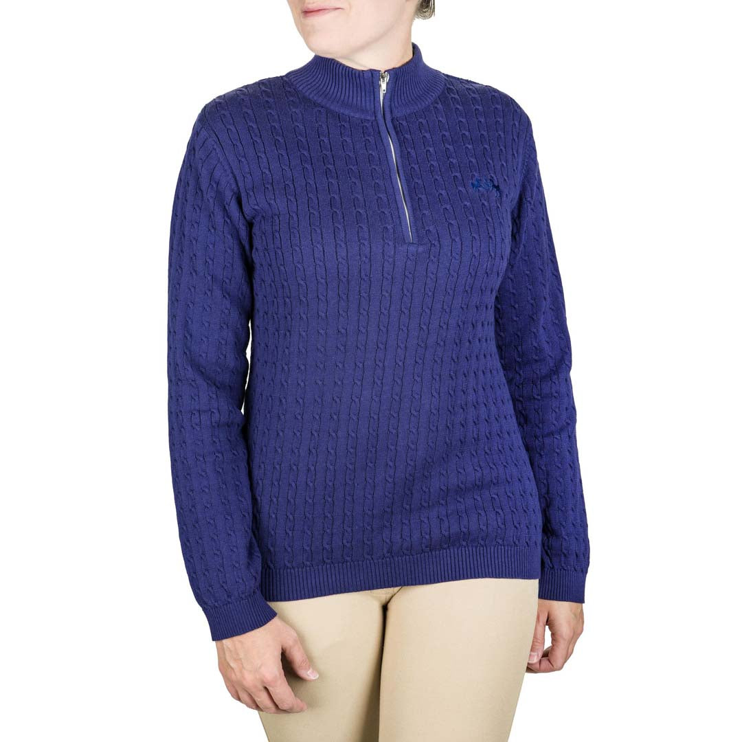 Equine Couture Ladies Zara Cable Knit Sweater - Breeches.com