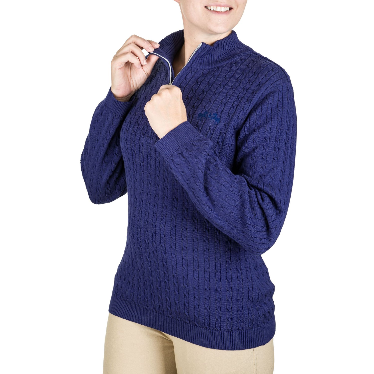 Equine Couture Ladies Zara Cable Knit Sweater - Breeches.com