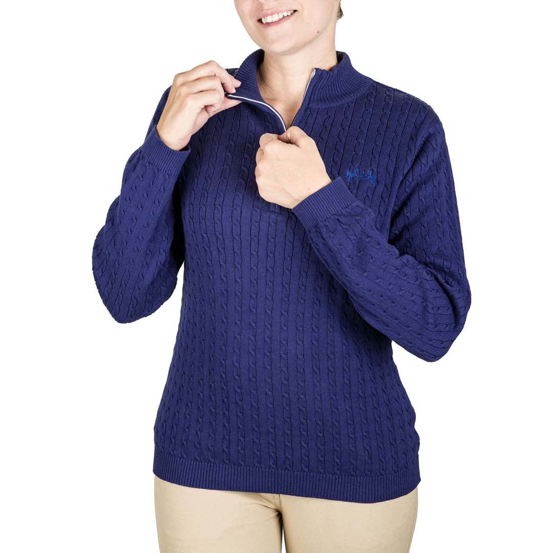 Equine Couture Ladies Zara Cable Knit Sweater - Breeches.com