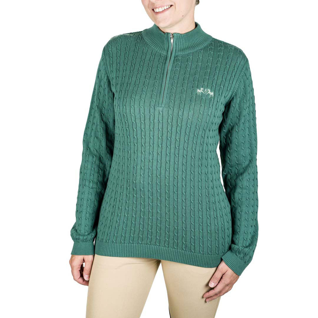 Equine Couture Ladies Zara Cable Knit Sweater - Breeches.com