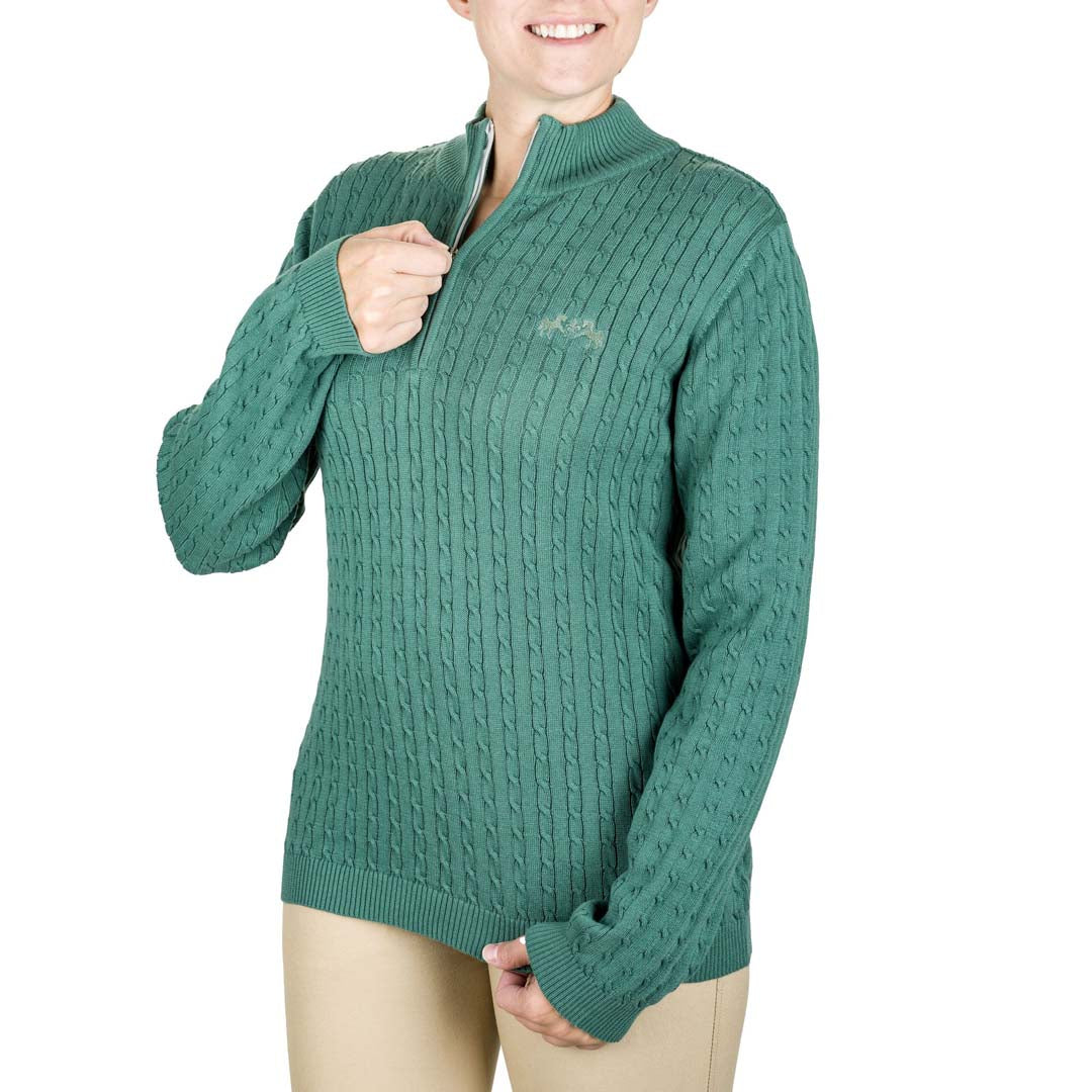 Equine Couture Ladies Zara Cable Knit Sweater - Breeches.com