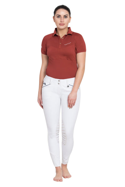 Equine Couture Ladies Brittni Silicone Knee Patch Breeches - Breeches.com