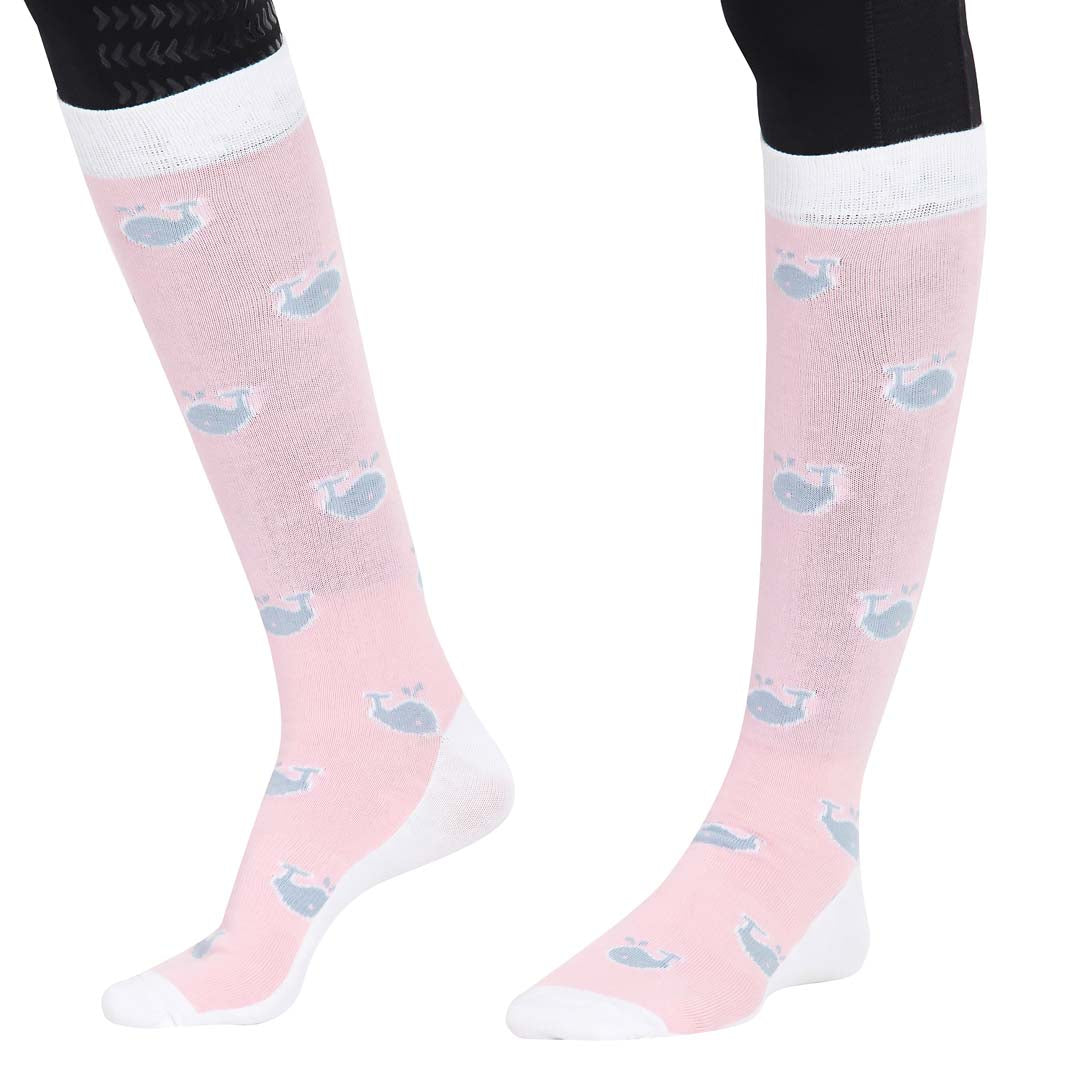 Equine Couture Ladies Whales Bamboo Knee Hi Socks - 3 Pack - Breeches.com