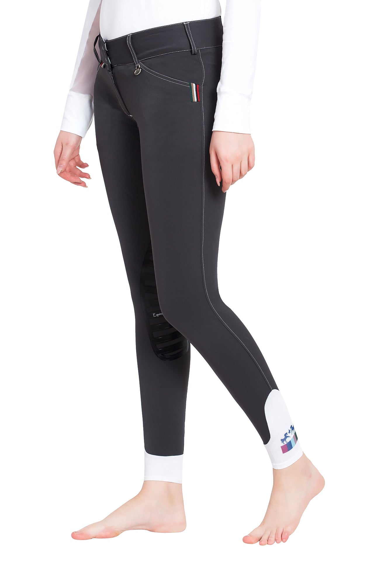 Equine Couture Ladies Brinley Silicone Knee Patch Breeches - Breeches.com