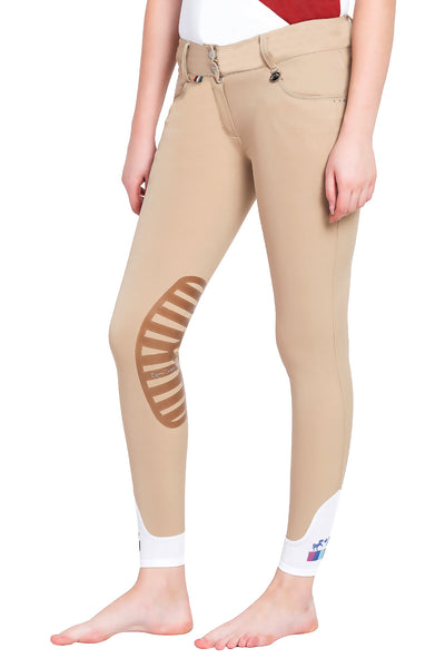 Equine Couture Ladies Darsy Silicone Knee Patch Breeches - Breeches.com