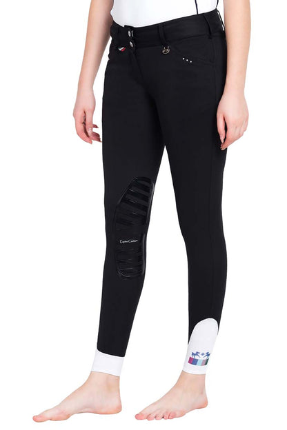 Equine Couture Ladies Fiona Silicone Knee Patch Breeches - Breeches.com