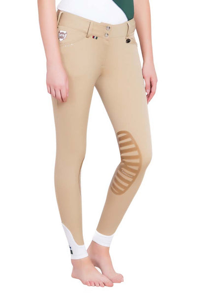 Equine Couture Ladies Fiona Silicone Knee Patch Breeches - Breeches.com
