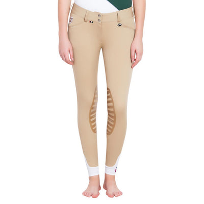 Equine Couture Ladies Fiona Silicone Knee Patch Breeches - Breeches.com