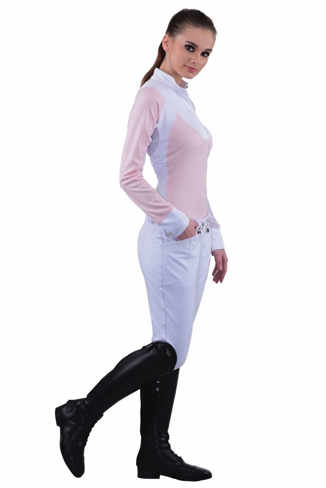 Equine Couture Ladies Sarah Silicone Knee Patch Breeches - Breeches.com