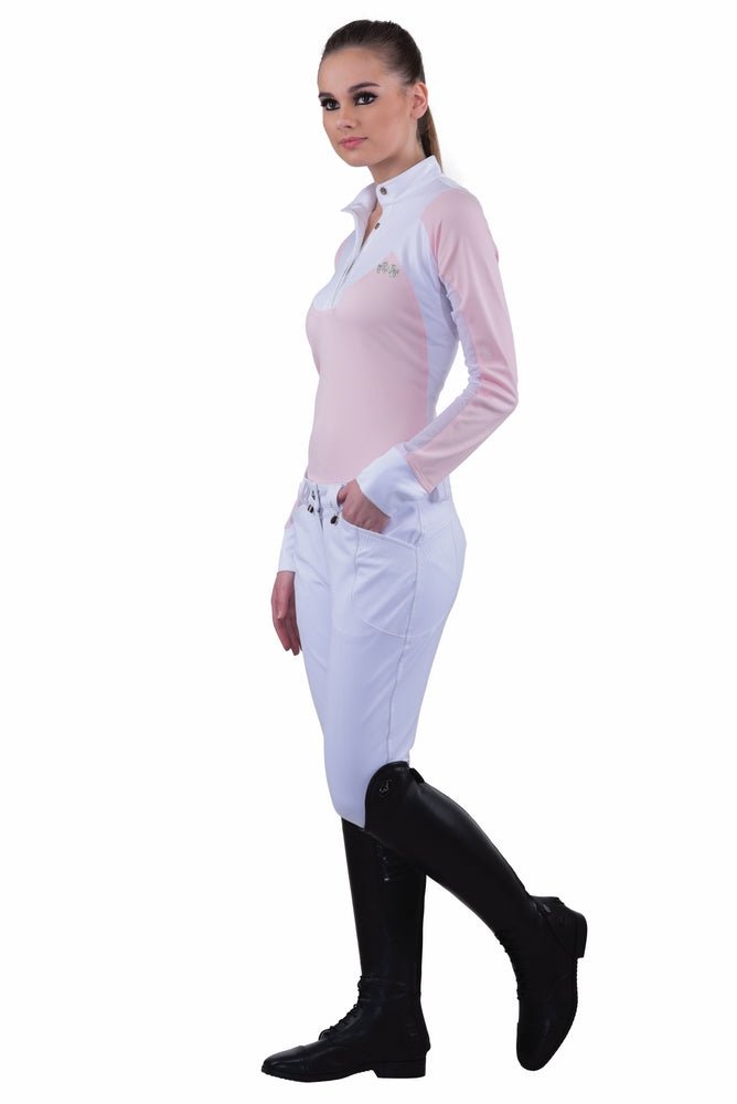 Equine Couture Ladies Sarah Silicone Knee Patch Breeches - Breeches.com