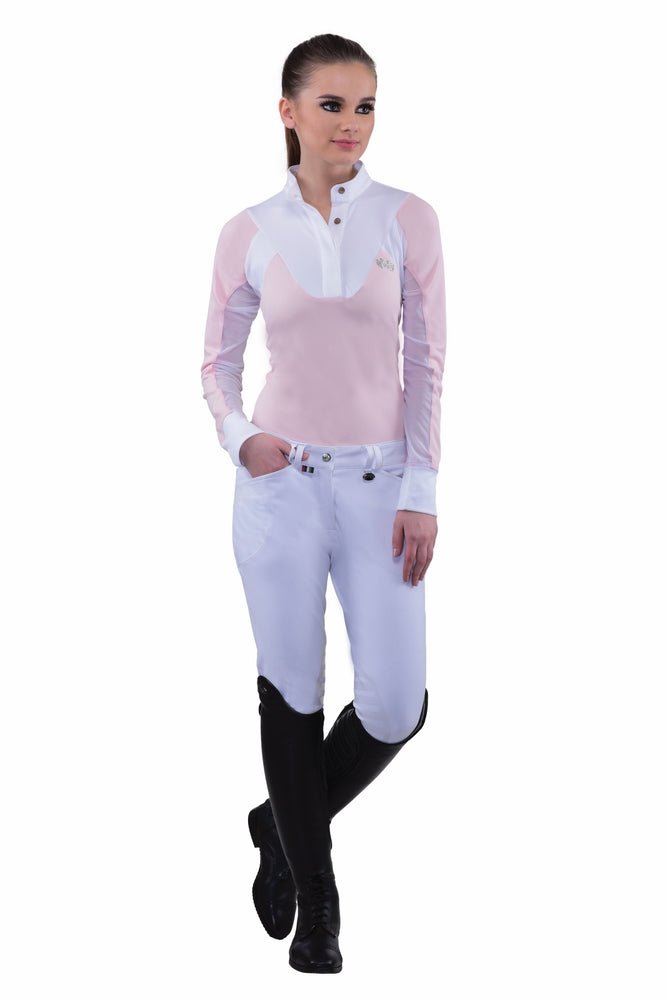 Equine Couture Ladies Sarah Silicone Knee Patch Breeches - Breeches.com