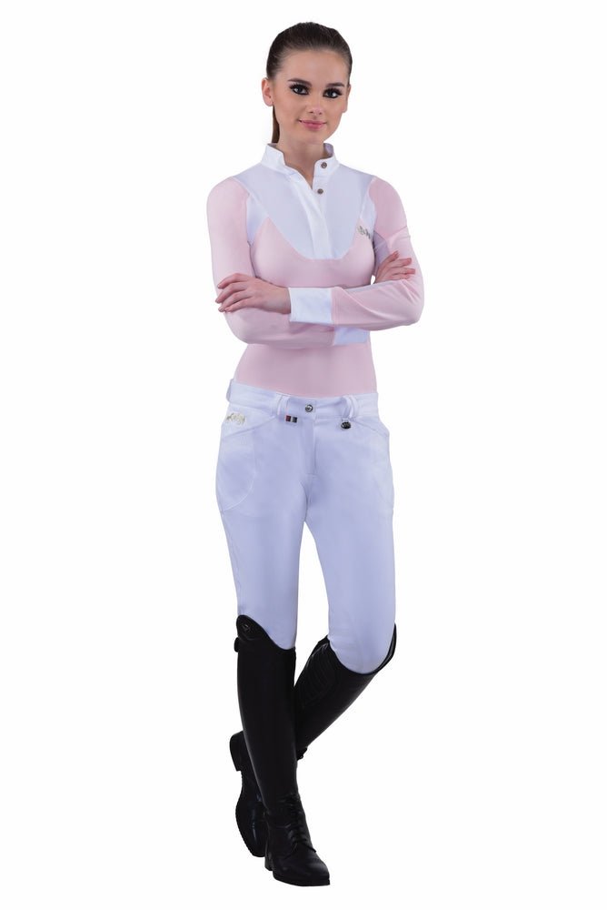 Equine Couture Ladies Sarah Silicone Knee Patch Breeches - Breeches.com