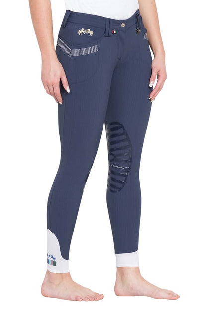 Equine Couture Ladies Sarah Silicone Knee Patch Breeches - Breeches.com