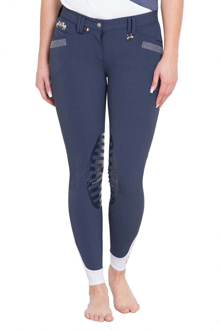 Equine Couture Ladies Sarah Silicone Knee Patch Breeches - Breeches.com