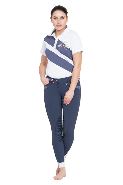 Equine Couture Ladies Sarah Silicone Knee Patch Breeches - Breeches.com