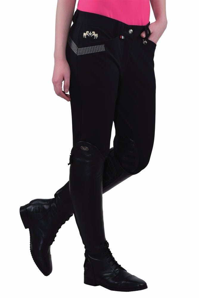 Equine Couture Ladies Sarah Silicone Knee Patch Breeches - Breeches.com