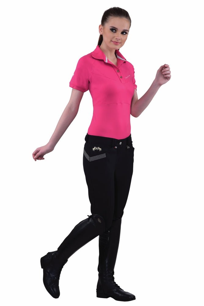 Equine Couture Ladies Sarah Silicone Knee Patch Breeches - Breeches.com