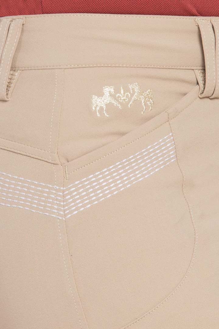 Equine Couture Ladies Sarah Silicone Knee Patch Breeches - Breeches.com