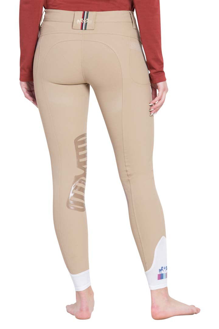 Equine Couture Ladies Sarah Silicone Knee Patch Breeches - Breeches.com