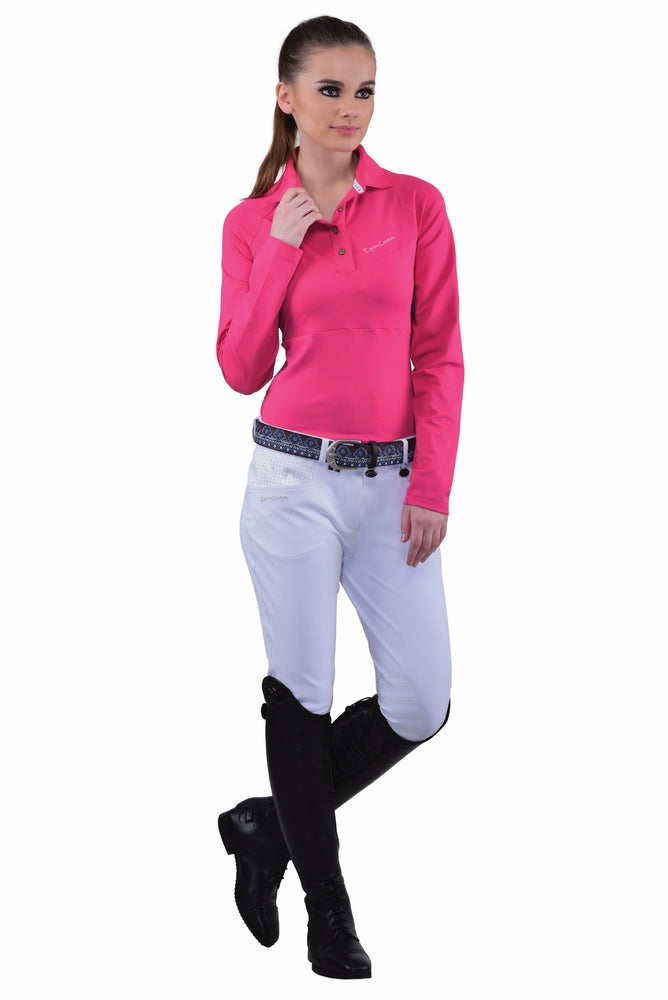 Equine Couture Ladies Oslo Silicone Knee Patch Breeches - Breeches.com