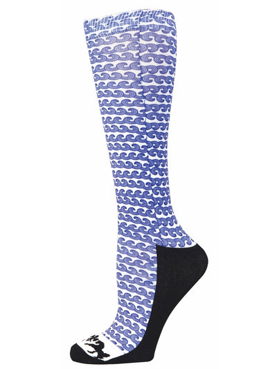 Equine Couture Ladies Wave Padded Knee Hi Boot Socks - Breeches.com