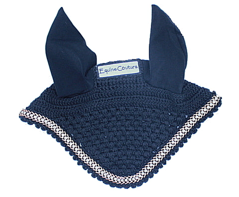 Equine Couture Fly Bonnet with Gold Chain - Breeches.com